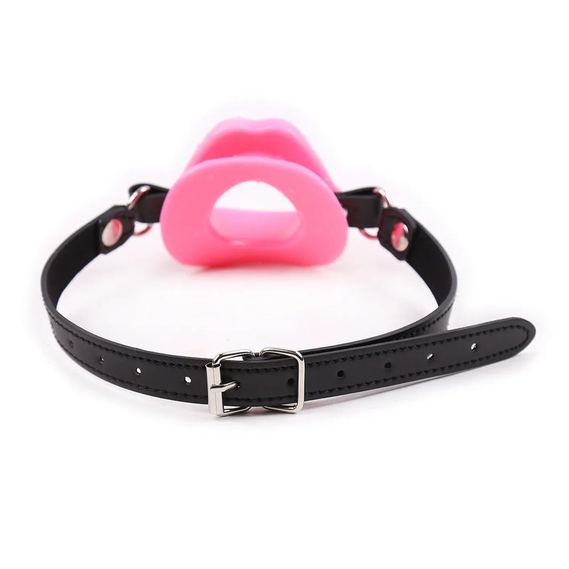Anel "O" de Silicone com Lábios - Gag Oral Fetichista para BDSM