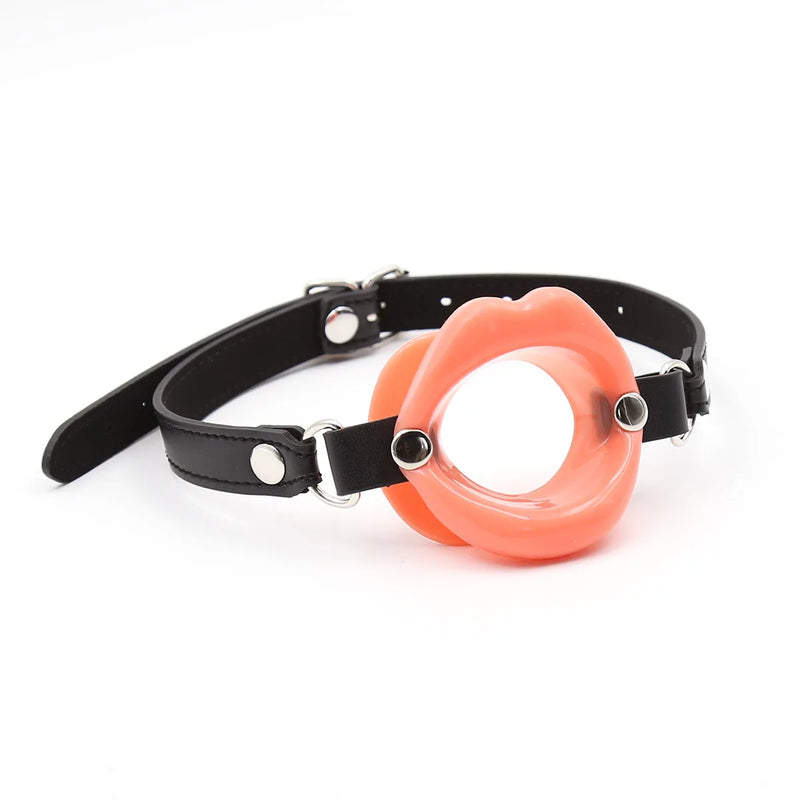 Anel "O" de Silicone com Lábios - Gag Oral Fetichista para BDSM