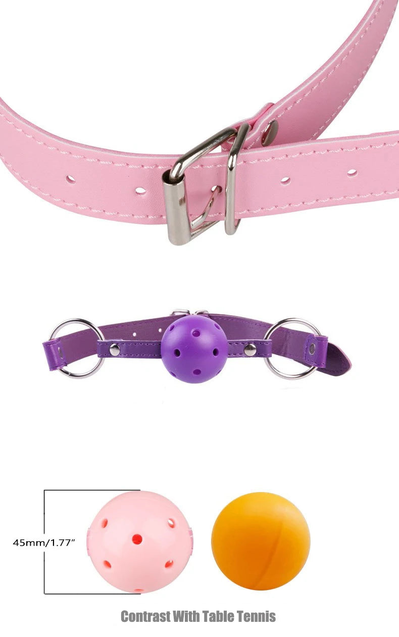Bola de Boca em Silicone com Arnês para BDSM - Acessório Erótico de Bondage