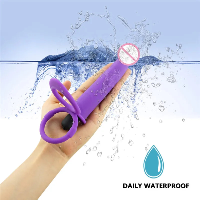Plug Anal Dupla Penetração - Dildo Vibrador para Casais