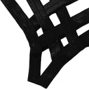 Conjunto de lingerie de arnês de bondage feminino, sutiã elástico vazado