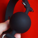 Médico Dildo de Silicone para Casais Jogos, Mordaça Buca Reversível, BDSM Escravo Pênis, Gags Ball, Garganta Profunda, Bondage Restrições, Brinquedos Sexuais