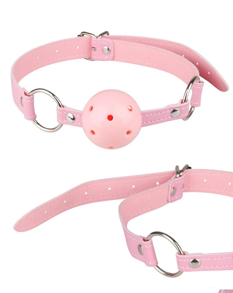 Bola de Boca em Silicone com Arnês para BDSM - Acessório Erótico de Bondage