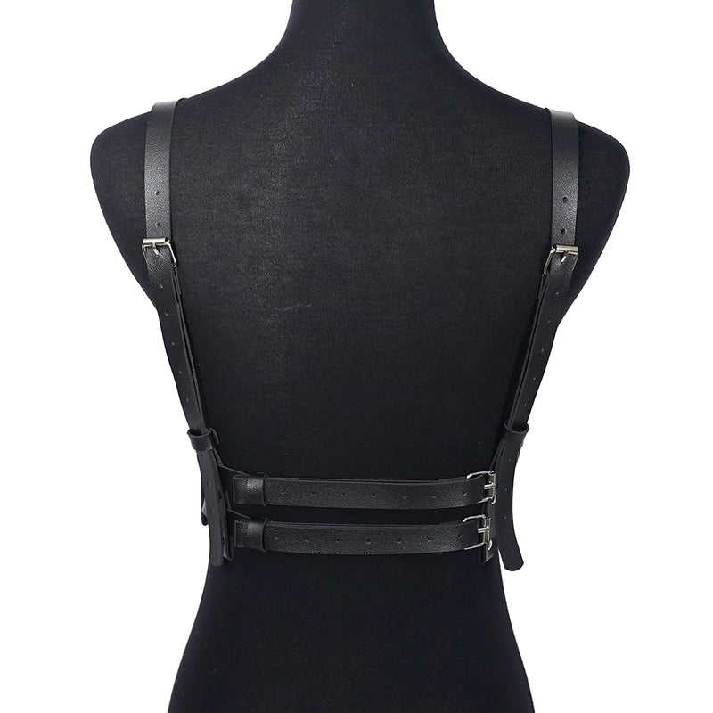 Cinto estilo bondage parte dos seios, corpo arnês peito punk cintos decorativos arnês gótico