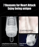 Copo Masturbador Masculino Automático com Rotação Telescópica - Simula Sexo Oral e Penetração