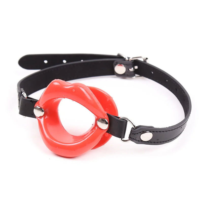 Anel "O" de Silicone com Lábios - Gag Oral Fetichista para BDSM