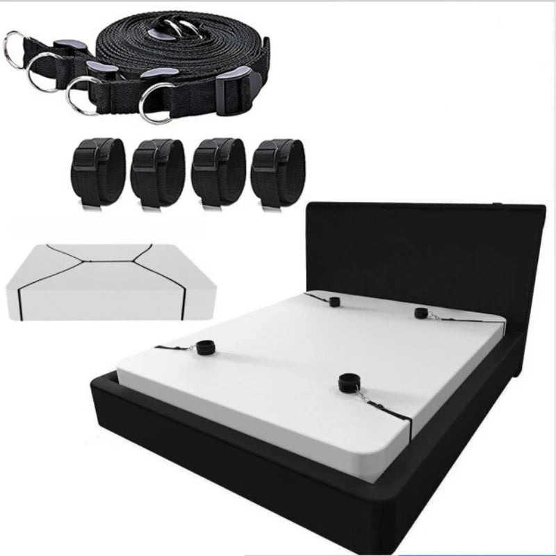 Conjunto de Algemas e Bandagem BDSM para Casais - Produtos Eróticos para Aventura na Cama