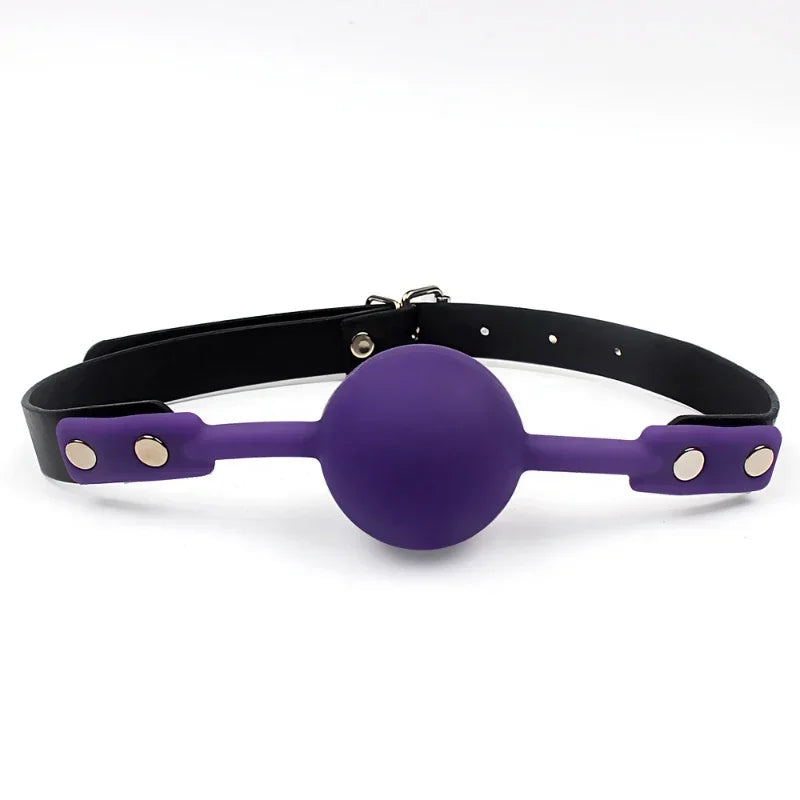 Bola de Boca em Silicone com Arnês para BDSM - Acessório Erótico de Bondage