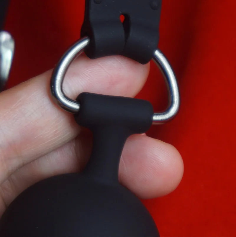 Médico Dildo de Silicone para Casais Jogos, Mordaça Buca Reversível, BDSM Escravo Pênis, Gags Ball, Garganta Profunda, Bondage Restrições, Brinquedos Sexuais