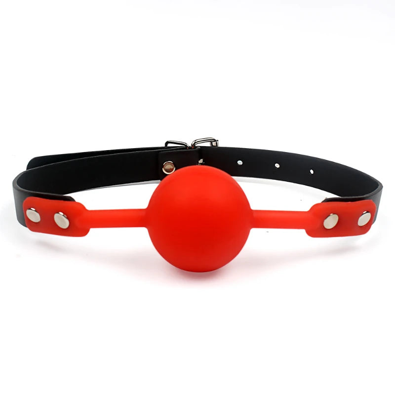 Bola de Boca em Silicone com Arnês para BDSM - Acessório Erótico de Bondage