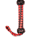 Chicote de couro para montaria com cabo trançado