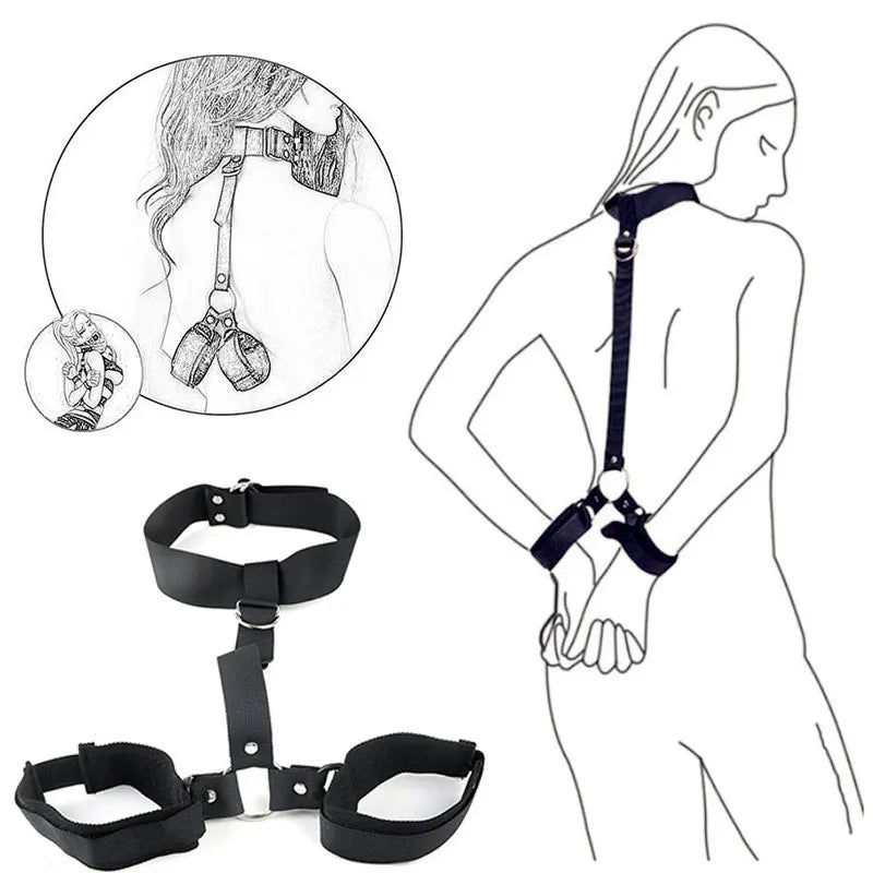Conjunto de Gags e Algemas Fetichistas - Acessórios Eróticos BDSM para Casais