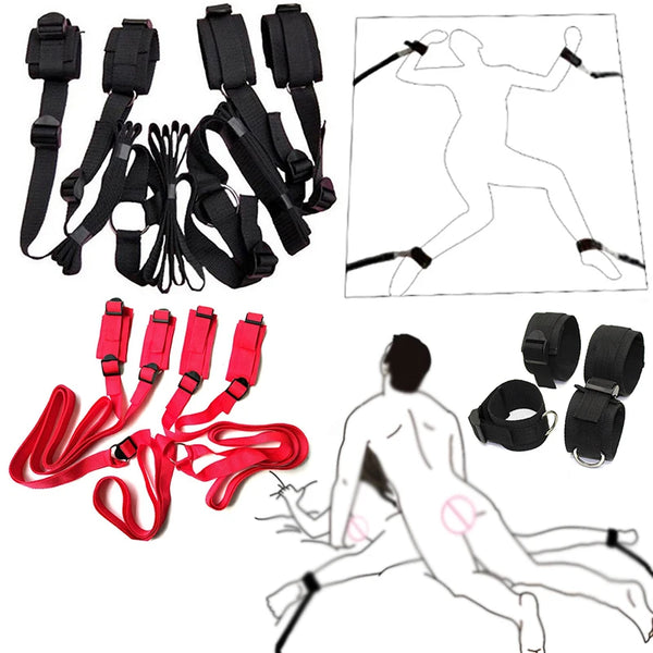 Conjunto de Algemas e Bandagem BDSM para Casais - Produtos Eróticos para Aventura na Cama