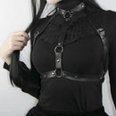 Cinto Estilo de Rua Peitoral Cinto Suspensórios para Mulheres Decoração Punk Rock Cinto de Couro Gótico Acessórios de Roupas