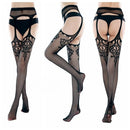 Meia-Calça de Rede com Cinta e Suspensor Sexy