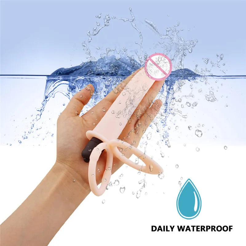 Plug Anal Dupla Penetração - Dildo Vibrador para Casais