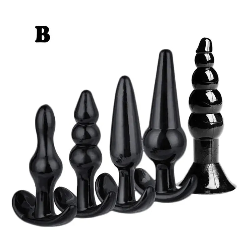 Conjunto de Plug Anal de Silicone - Variações de 4, 5, 7 ou 8 Peças para Prazer Diversificado