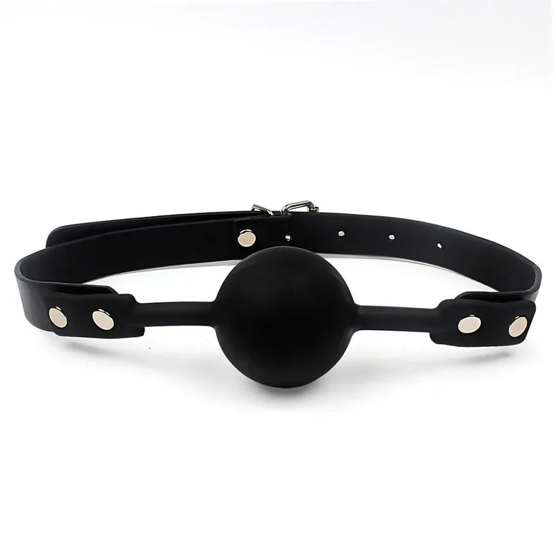 Bola de Boca em Silicone com Arnês para BDSM - Acessório Erótico de Bondage