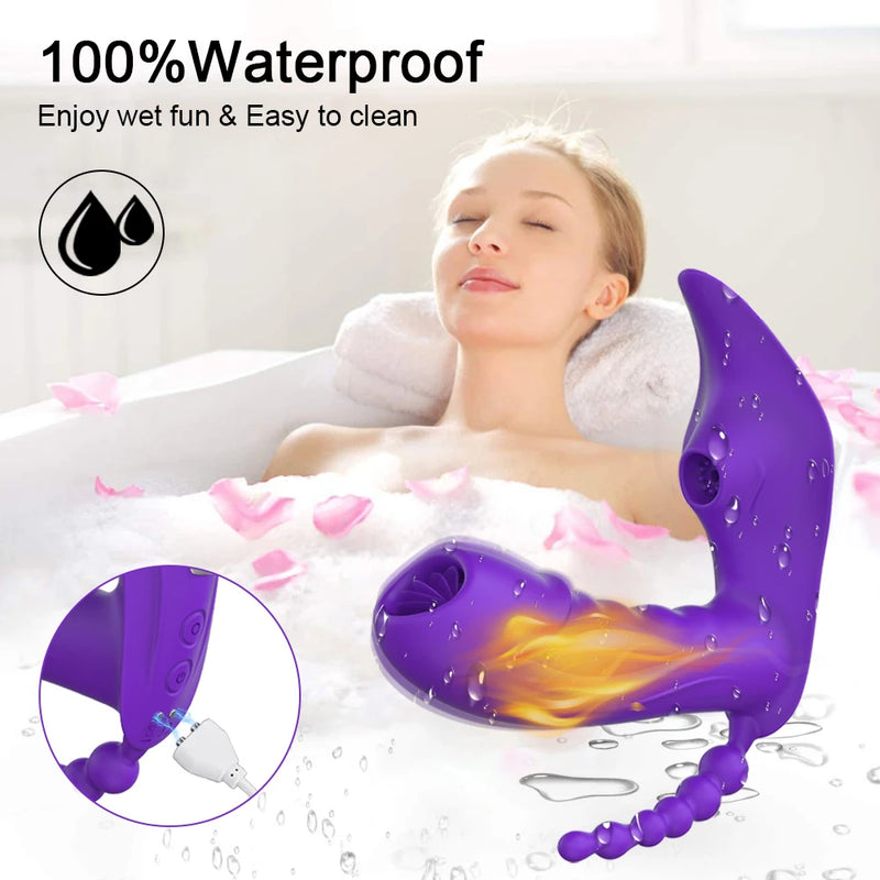 Vibrador para Mulheres com Controle Remoto sem fio APP 3 in 1