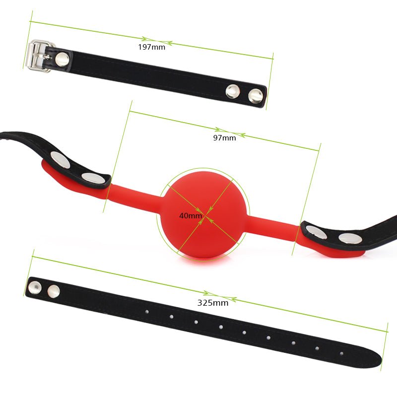 Bola de Boca em Silicone com Arnês para BDSM - Acessório Erótico de Bondage