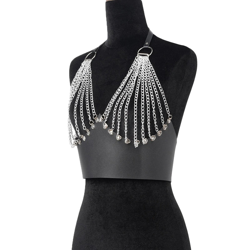 Moda Cinto Feminino Street Style espartilho Corrente Borlas Cinto Ajustável casual selvagem Cinto Decorativo Gótico Acessórios de Roupas