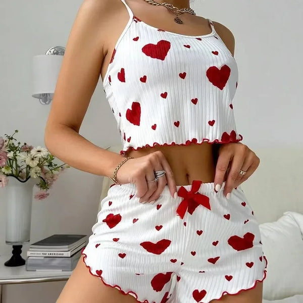 Conjunto de pijamas femininos com variações de shorts e calça