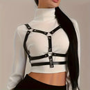 Cinto estilo bondage parte dos seios, corpo arnês peito punk cintos decorativos arnês gótico