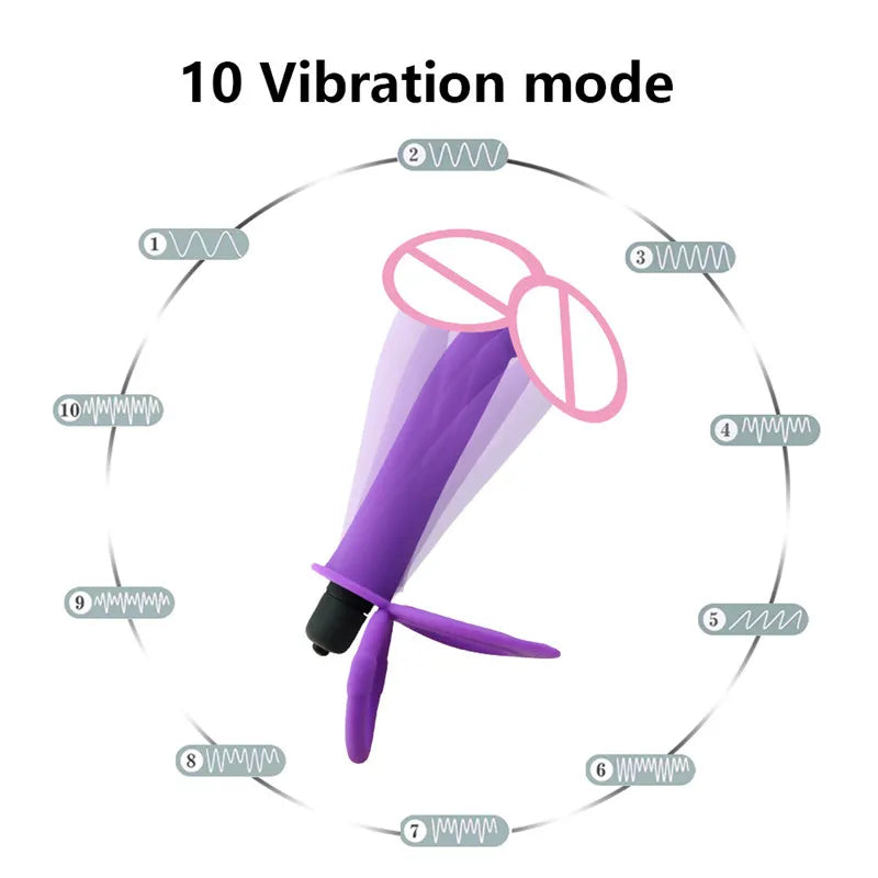 Plug Anal Dupla Penetração - Dildo Vibrador para Casais