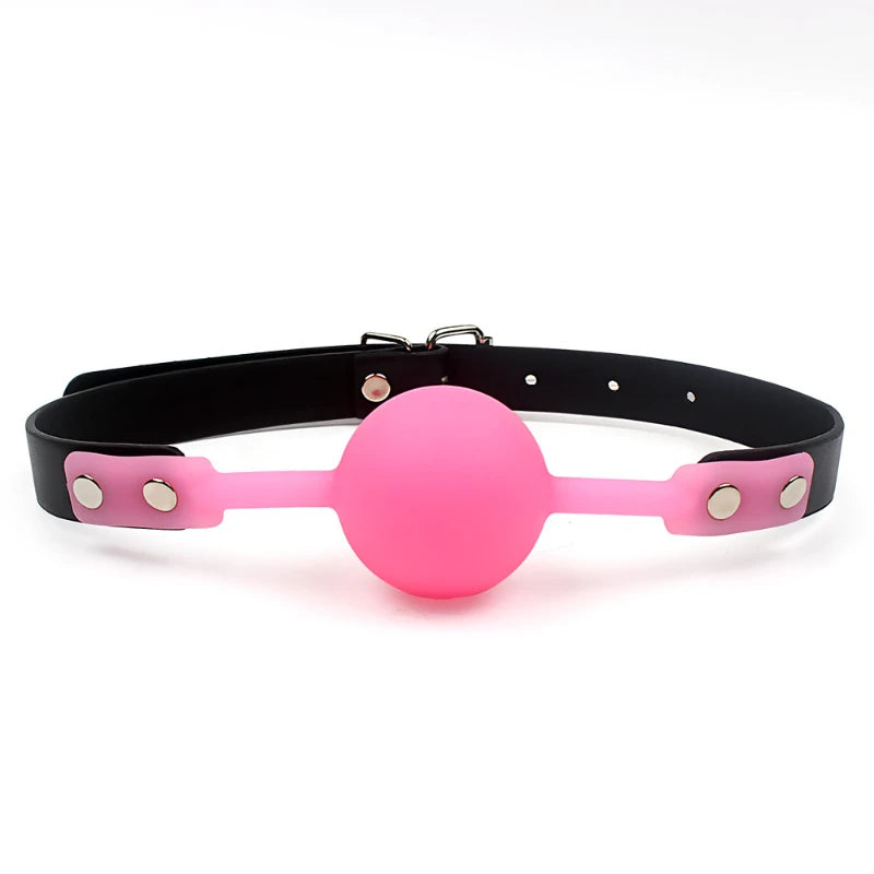Bola de Boca em Silicone com Arnês para BDSM - Acessório Erótico de Bondage