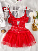 Conjunto de Lingerie Sexy em Renda - 2 Peças com Sutiã e Cinta